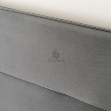 Кровать бархатная MEBEL ELITE BOND Velvet 160x200см Серый фотография