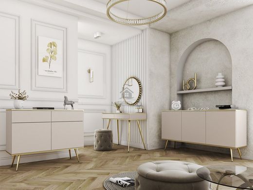 Стіл туалетний Perfect Home Оро / Oro з 2 шухлядами і золотими ніжками T102 Бежевий фотографія