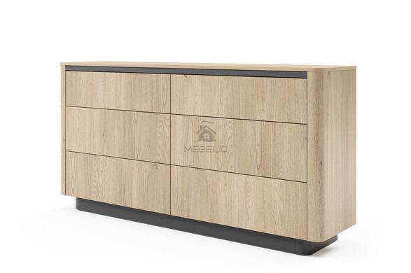 Комод Perfect Home Торро / Torro 6S/163 з 6 шухядами Дуб кремона/чорний