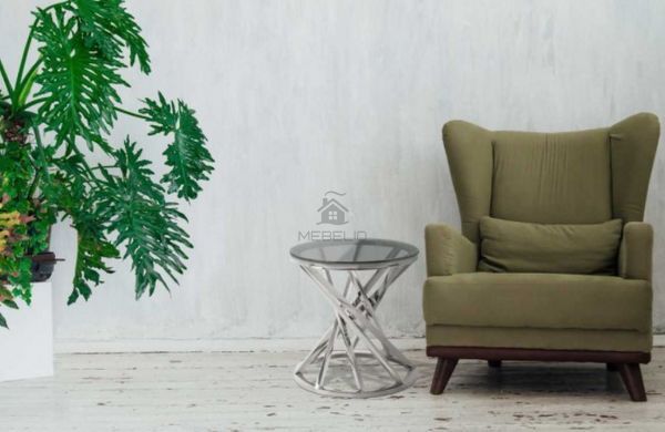 Журнальный стол Favor Arhome 40x40 Черный/Серебряный фотография
