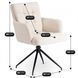 Комплект стола MEBEL ELITE HAMPTON 160(240)х90 см, орех/черный и 4 кремовых стульев AKITA