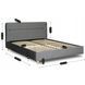 Кровать бархатная MEBEL ELITE BOND Velvet 160x200см Серый