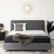 Кровать бархатная MEBEL ELITE BOND Velvet 160x200см Серый