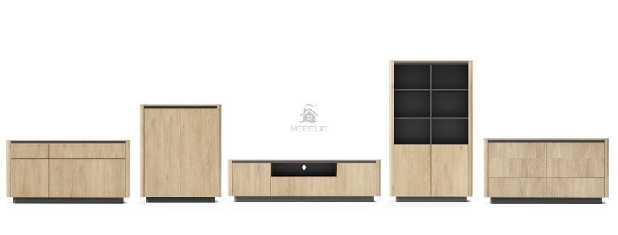 Комод Perfect Home Торро / Torro 6S/163 з 6 шухядами Дуб кремона/чорний