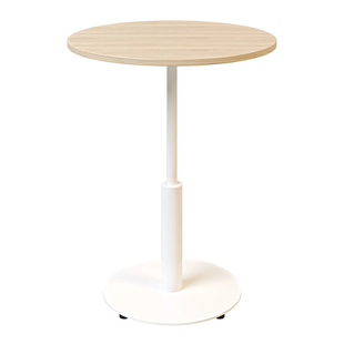 Стол Ibiza R light Lovko 60x60 Белый металл/дуб фотография