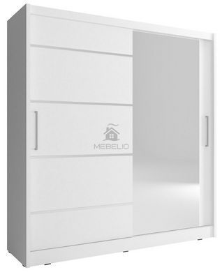 Шафа-купе Perfect Home Мая I Алю / Maja I Alu 200 2-дверна з дзеркалом Білий