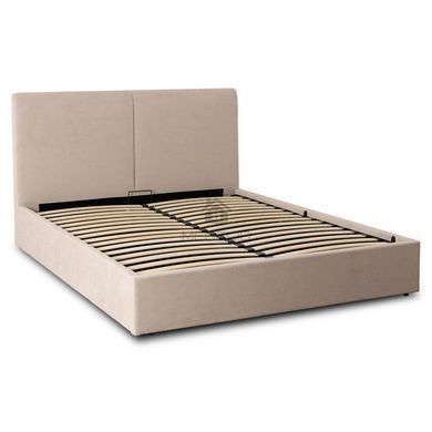 Кровать двуспальная MEBEL ELITE MARSYLIA 160x200 см Беж фотография