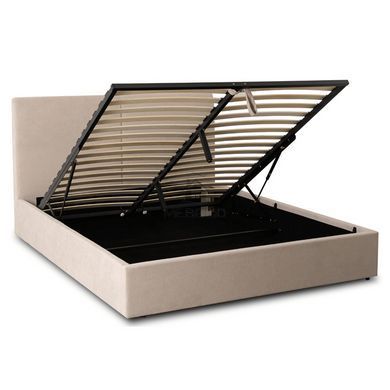 Кровать двуспальная MEBEL ELITE MARSYLIA 160x200 см Беж фотография