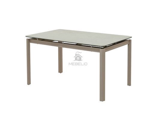 Керамический стол Тревизо TML-1350 140(200)x90 Vetro сахара + бежевый фотография