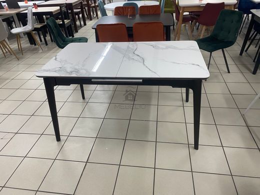 Стол раскладной TM-89 VETRO 140(180)x80 Керамика Каса Уайт / Черный фотография