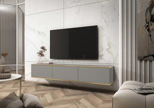 Тумба под ТВ навесная Perfect Home Оро / Oro RTV175 MDF Серый фотография