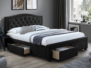 Кровать ELECTRA Velvet Signal 160x200 Черный фотография