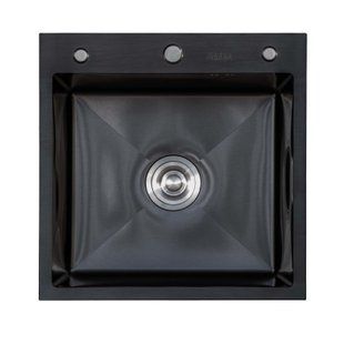 Мийка кухонна EXTOR IB 5050 з нержавіючої сталі 50*50*22 ЧОРНА ( А0059855 )