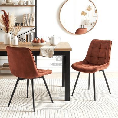 Стілець оксамитовий MEBEL ELITE CHRIS Velvet Рудий