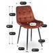 Стілець оксамитовий MEBEL ELITE CHRIS Velvet Рудий