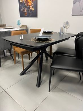 Стіл розкладний PALERMO BLACK MARBLE Concepto 140(200)x90 Кераміка Матовий Чорний