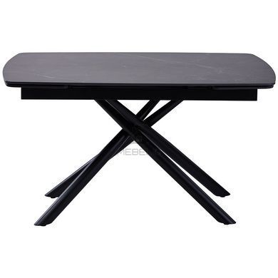 Стіл розкладний PALERMO BLACK MARBLE Concepto 140(200)x90 Кераміка Матовий Чорний