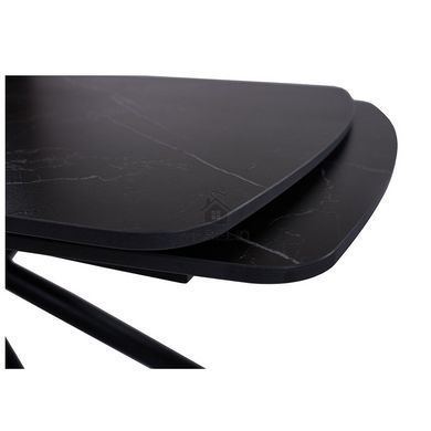 Стіл розкладний PALERMO BLACK MARBLE Concepto 140(200)x90 Кераміка Матовий Чорний
