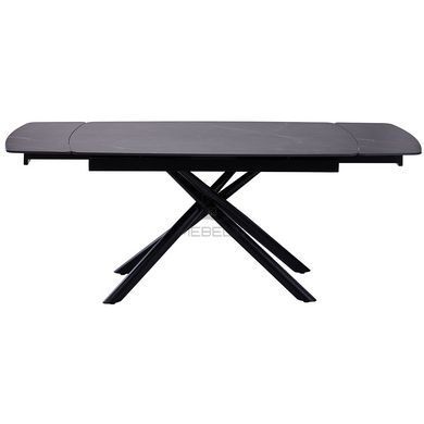 Стіл розкладний PALERMO BLACK MARBLE Concepto 140(200)x90 Кераміка Матовий Чорний