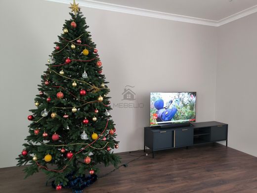 Тумба під телевізор Perfect Home Ларс / Lars 3-дверна 3D/203 Антрацит фотографія