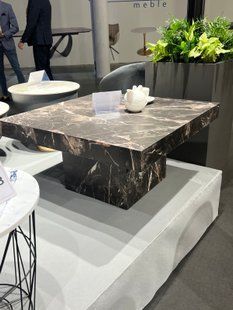 Журнальный столик MONOLIT Halmar 80x80 Черный Мрамор фотография