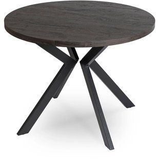Стол раскладной круглый MEBEL ELITE LUGO 90(190)х90 см Черный