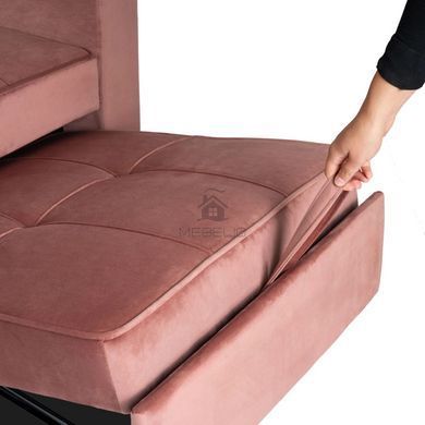 Крісло розкладне MEBEL ELITE SOLOR Velvet Рожевий
