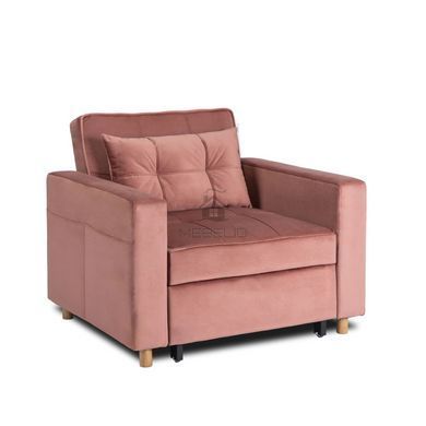Крісло розкладне MEBEL ELITE SOLOR Velvet Рожевий