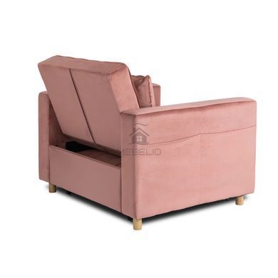 Крісло розкладне MEBEL ELITE SOLOR Velvet Рожевий