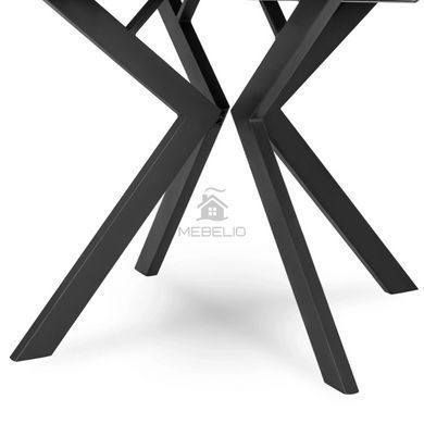 Стол раскладной круглый MEBEL ELITE LUGO 90(190)х90 см Черный