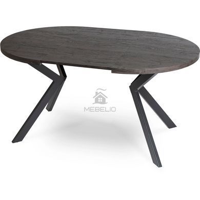 Стол раскладной круглый MEBEL ELITE LUGO 90(190)х90 см Черный