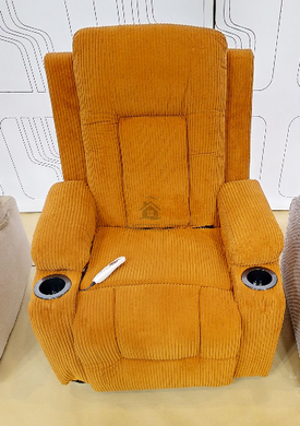 Масажне крісло MEBEL ELITE BOX Вельвет Рудиий