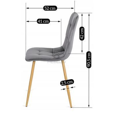Комплект стол MEBEL ELITE HARRY 102(142)х102 см, дубовый ремесленник, и 4 стульев FREDY, серого цвета фотография