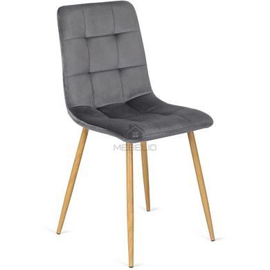 Комплект стол MEBEL ELITE HARRY 102(142)х102 см, дубовый ремесленник, и 4 стульев FREDY, серого цвета фотография