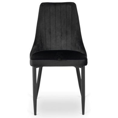 Комплект стіл MEBEL ELITE HARRY 102(142)х102 см дуб Artisan/чорний, та 4 чорних стільців BARI