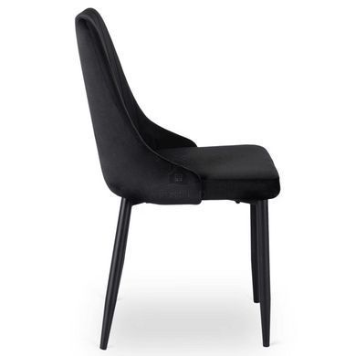 Комплект стіл MEBEL ELITE HARRY 102(142)х102 см дуб Artisan/чорний, та 4 чорних стільців BARI