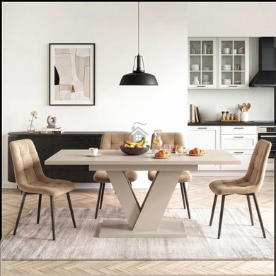 Стол раскладной MEBEL ELITE CLARK 120(160)х80 см Кашемир/кашемир