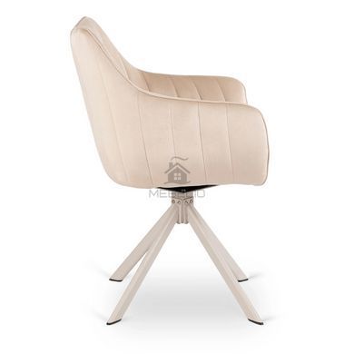 Стілець поворотний MEBEL ELITE ASPEN Velvet  бежевий/кашемір