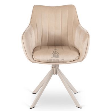 Стілець поворотний MEBEL ELITE ASPEN Velvet  бежевий/кашемір