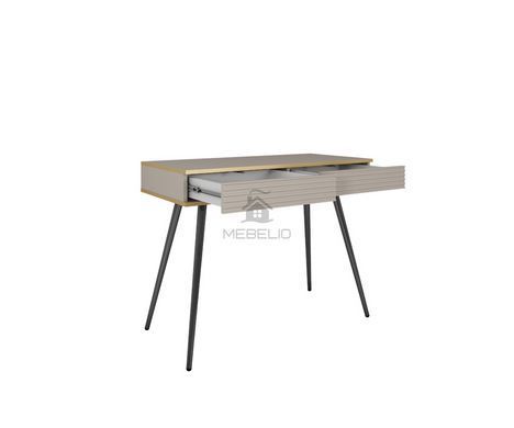 Стіл туалетний Perfect Home Оро / Oro з 2 шухлядами і чорними ніжками T102 MDF Бежевий