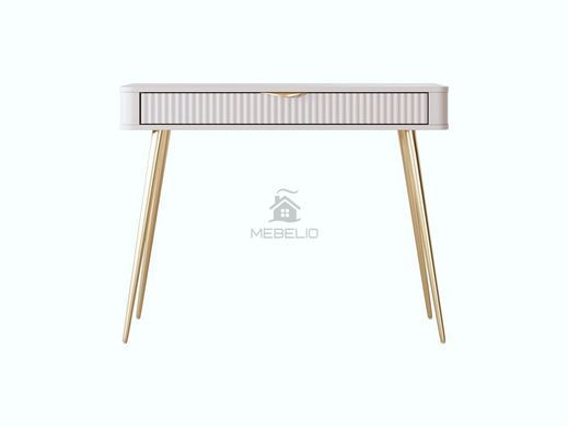 Стіл туалетний Perfect Home Ланте / Lante 1S/100 з 1 шухлядою і золотими ніжками Беж