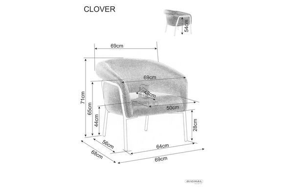 Кресло CLOVER BREGO Signal Карри