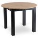 Комплект стіл MEBEL ELITE HARRY 102(142)х102 см дуб Artisan/чорний, та 4 чорних стільців BARI