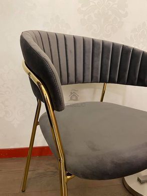 Стілець LIRA Velvet Signal Сірий фотографія