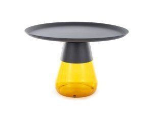 Столик журнальний TIFFANYA B Signal 70x70 Чорний / Помаранчевий фотографія
