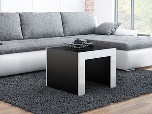 Журнальный столик TESS MINI 60x60 Cama Черный Мат / Белый Глянец