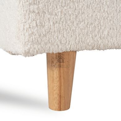 Кровать двуспальная MEBEL ELITE KIOTO 140x200 см Кремовая фотография