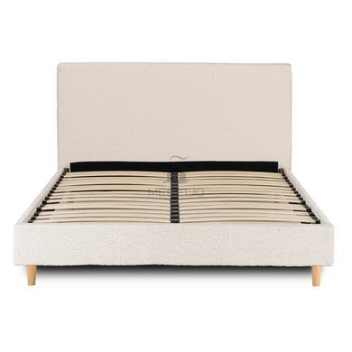 Кровать двуспальная MEBEL ELITE KIOTO 140x200 см Кремовая фотография