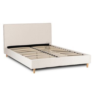 Кровать двуспальная MEBEL ELITE KIOTO 140x200 см Кремовая фотография