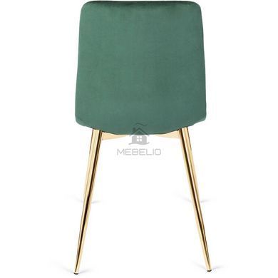 Стул бархатный MEBEL ELITE YORK Velvet, Зеленый / Золотой